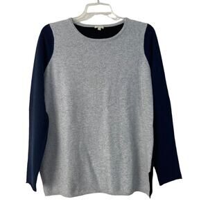 PROJECT Colorblock Gray Black Blue 100% Cashmere Sweater Sz M